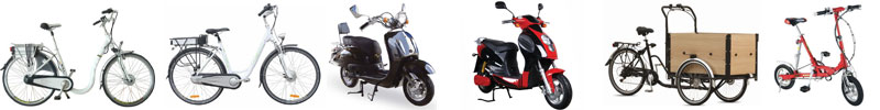 A sample of Krys electric bikes, scooters and cargo trikes